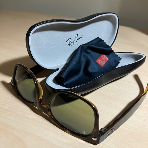 ?RAY-BAN POLARIZED GRADIENT NEW WAYFARER SUNGLASSES TORTOISE FRAME CASE & CLOTH